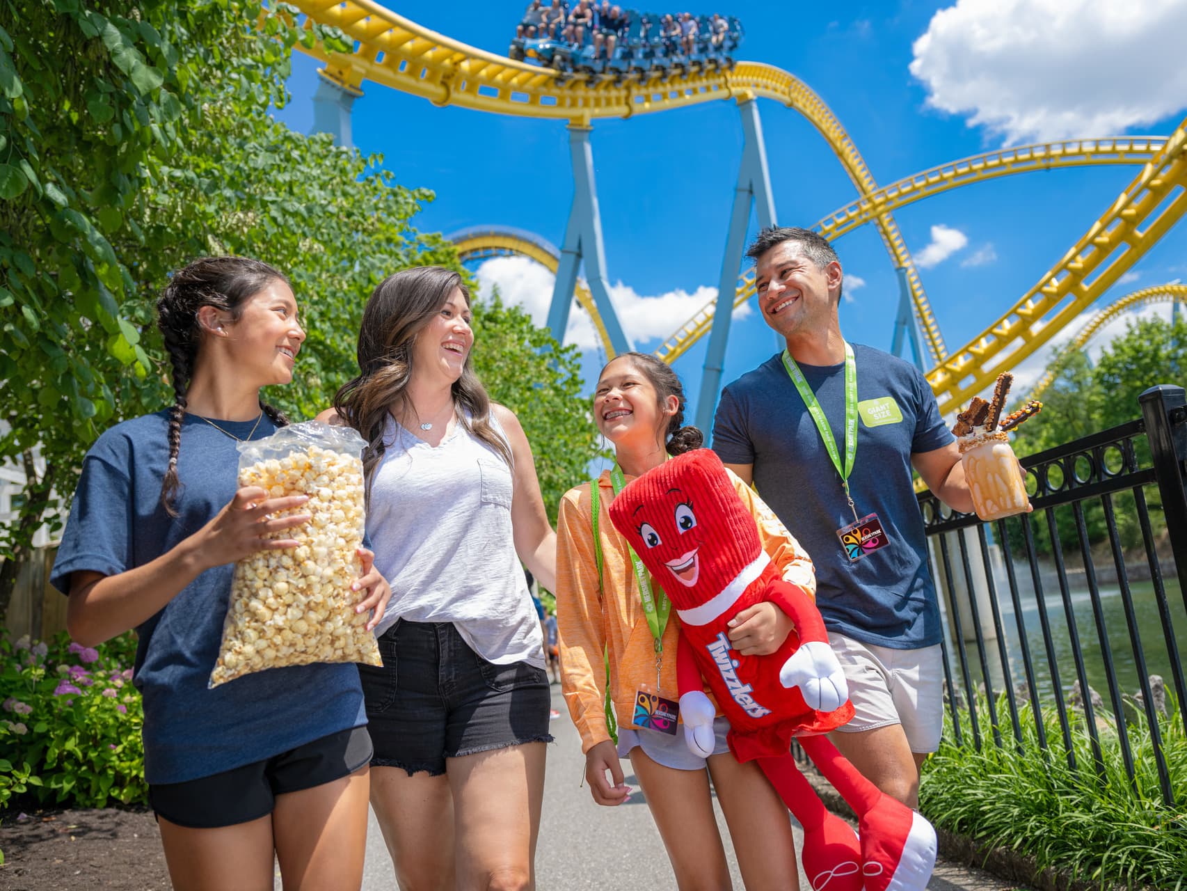 family walking skyrush
