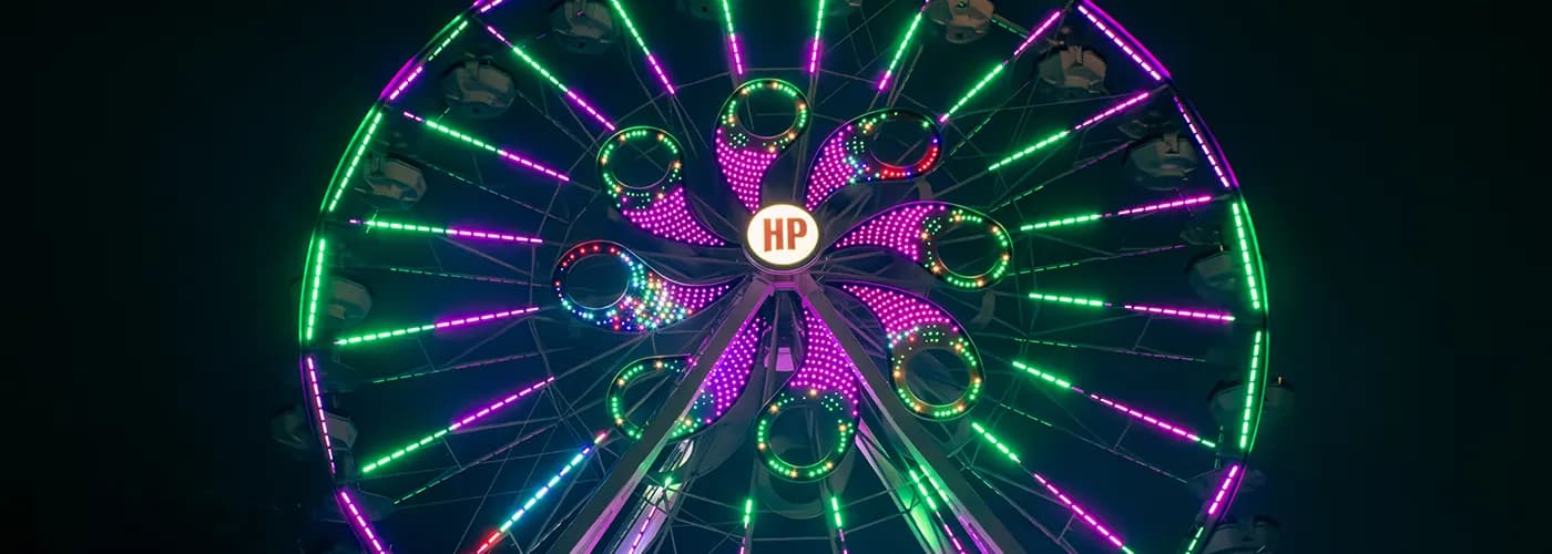 hersheypark ferris wheel at night dark nights