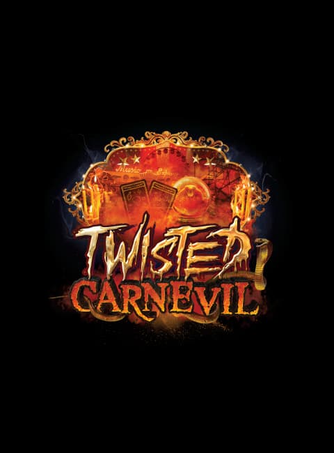 twisted carnevil haunted house logo