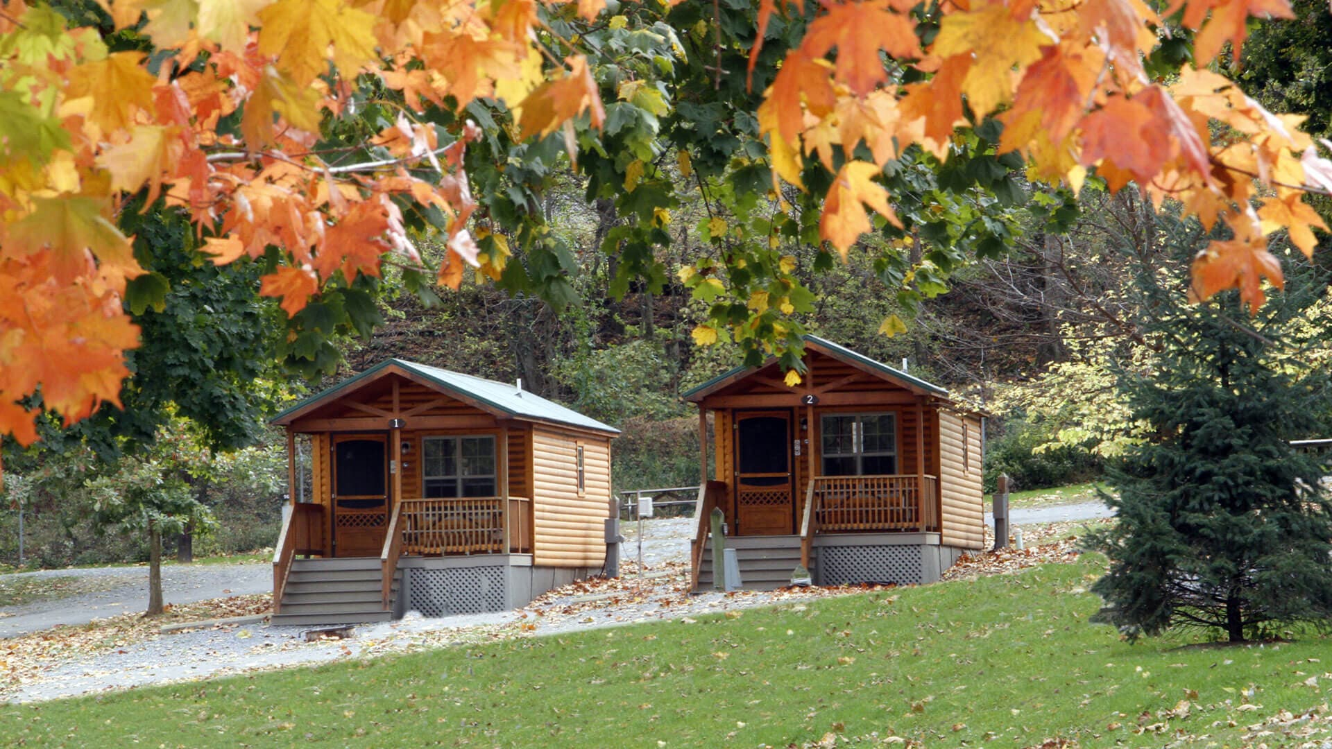 hersheypark camping resort fall scene