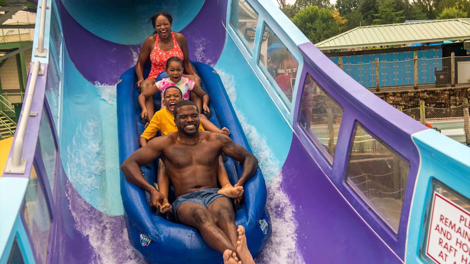 family at breakers edge at hersheypark