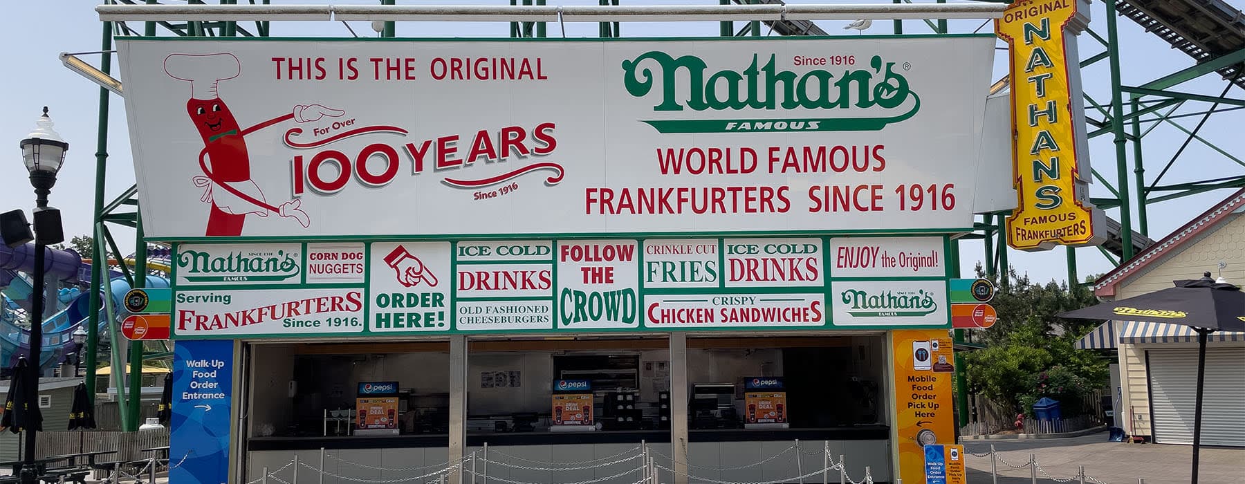 Nathan's Famous Hot Dogs and Fries at The Boardwalk At Hersheypark