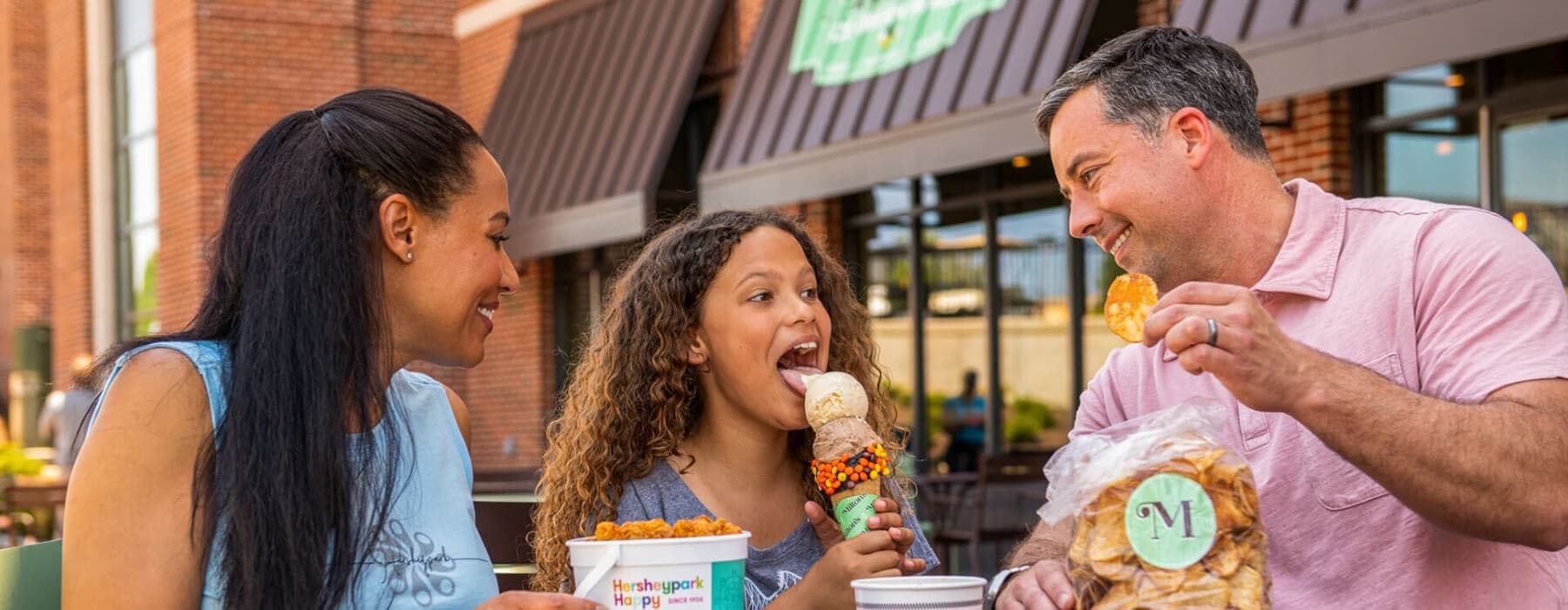 Family eating icecream