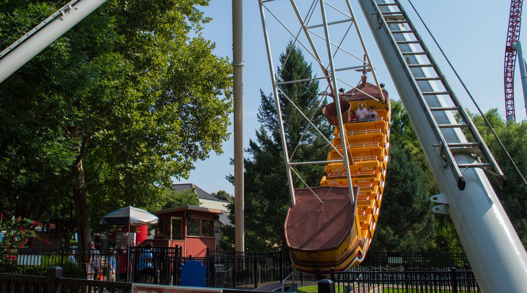 people riding on the Pirate ride