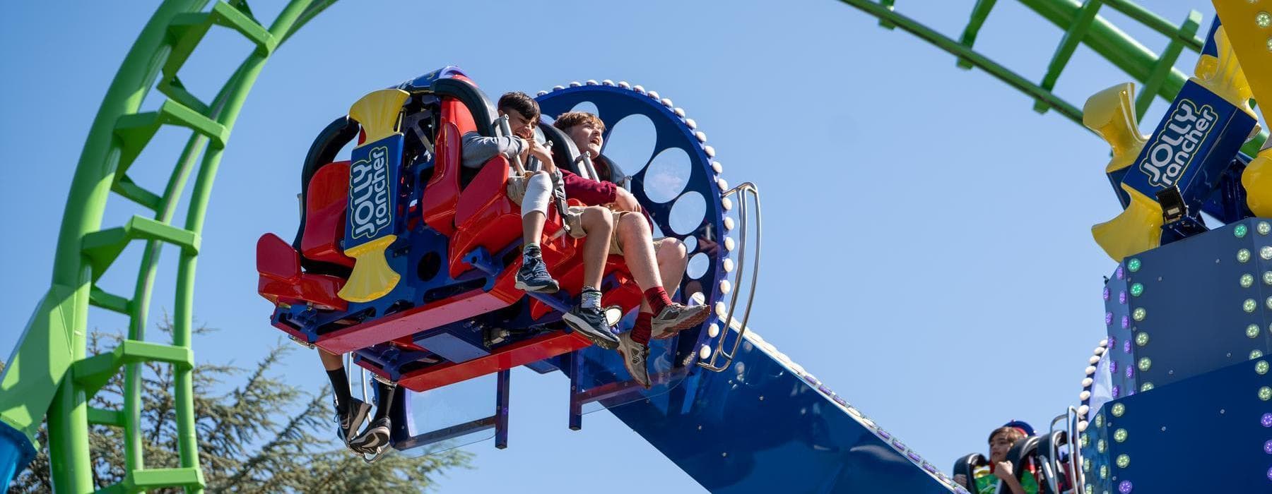 Close up of boys riding on Mix'd