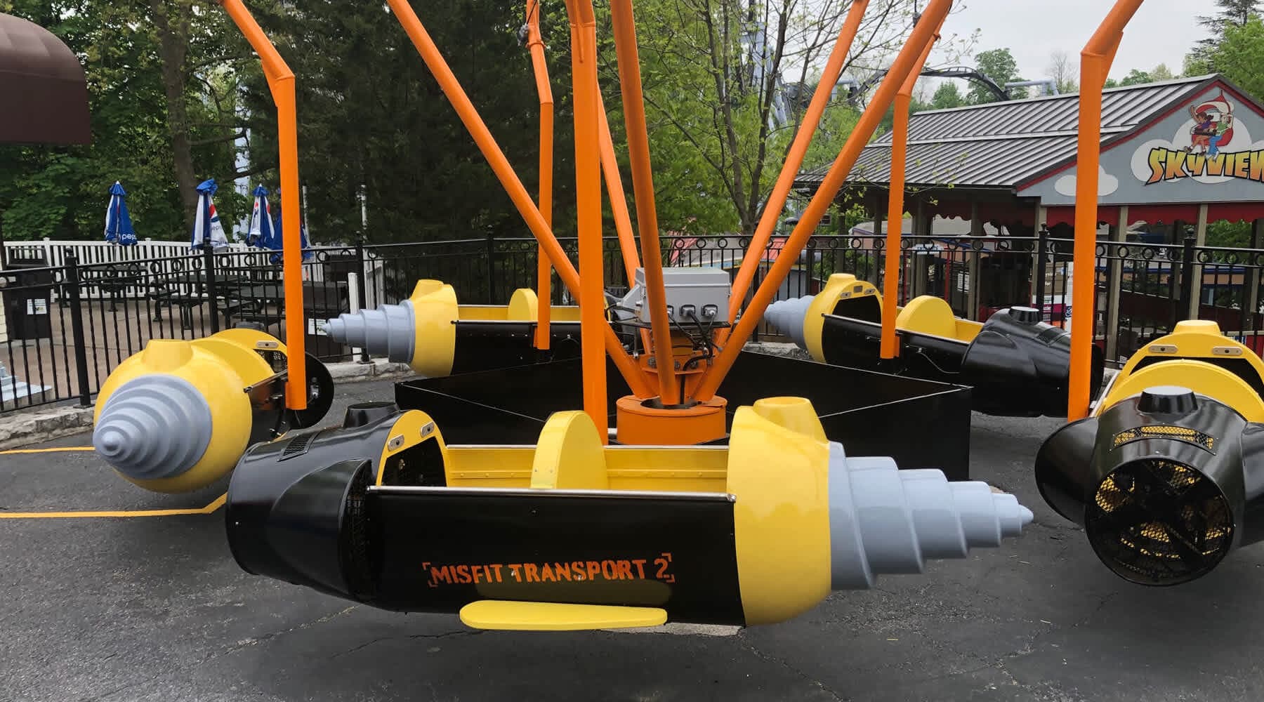 Close up of ride