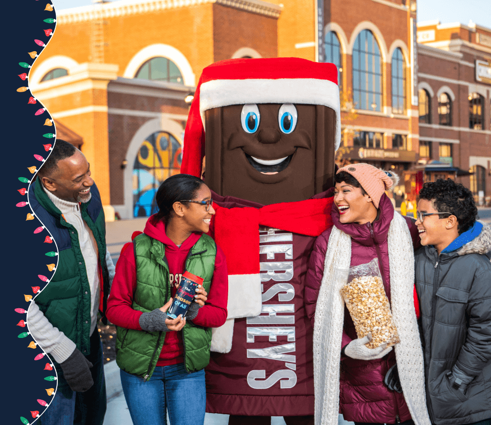 Family with a Hersheypark Character